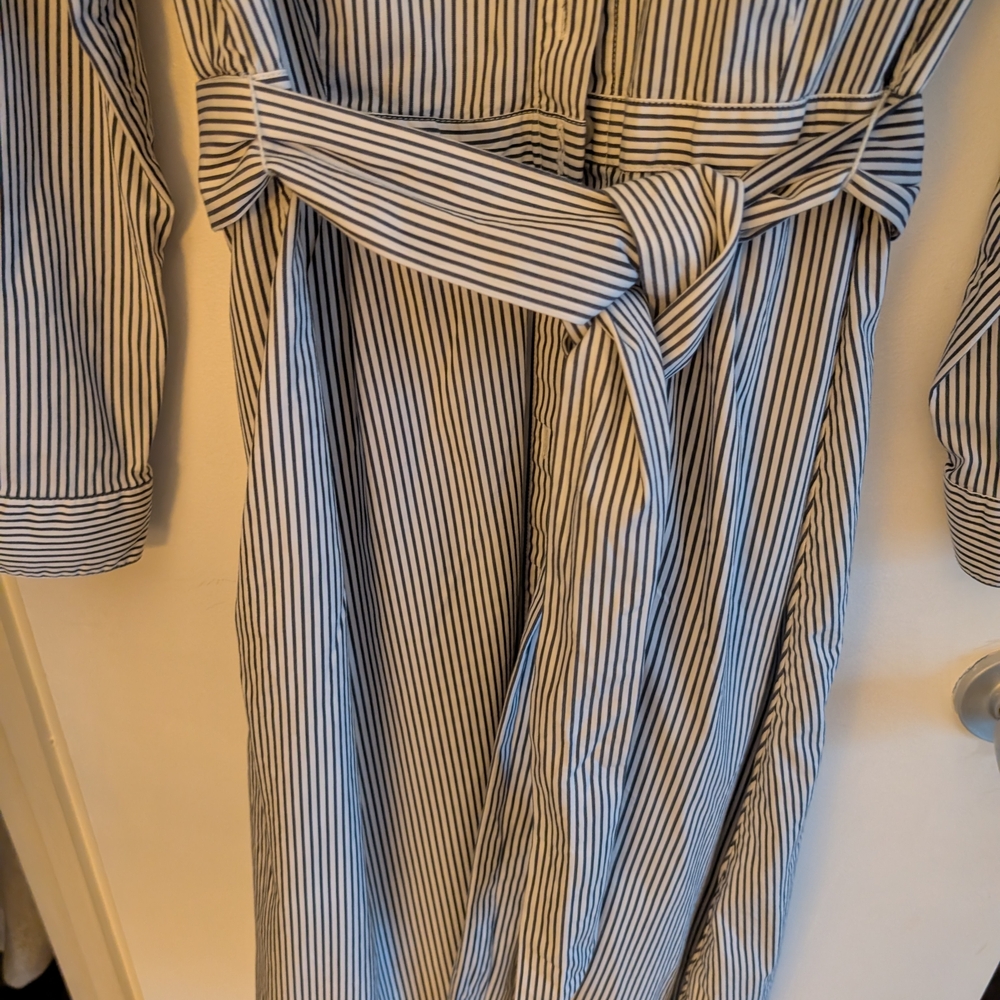 J. Crew Factory Blue and White Striped Dress - Picture 3 of 5